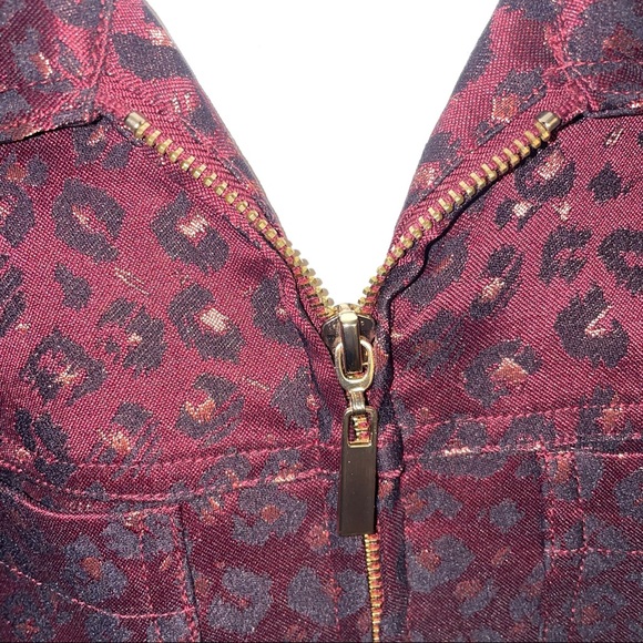 Maroon Animal Print Jacket - Picture 6 of 9